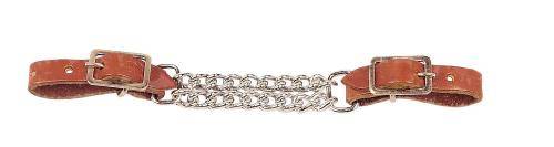 Tory Leather Double Chain Curb Strap