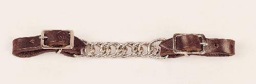 Tory Leather Flat Twisted Chain Curb Strap