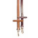 TORY LEATHER Single Ply Bit Stop Reins - Nickel Snaps