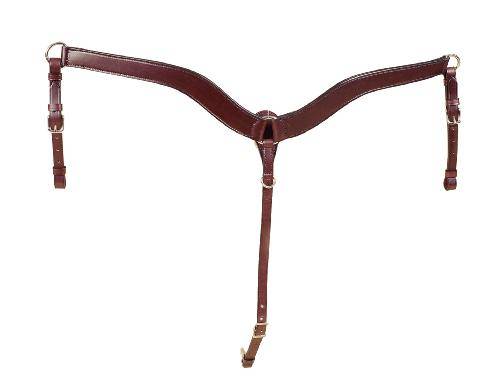 Tory Leather Contour Tapered Breast Strap - Nickel Hardware