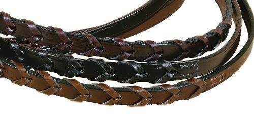 Tory Leather Laced Reins with Stud Hooks