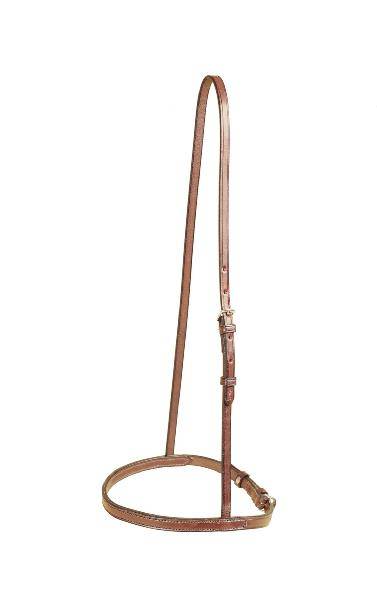 Tory Leather 5/8" Double & Stitched Caveson with Nickel Hardware