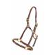 TORY LEATHER Deluxe Raised Halter - Brass Hardware