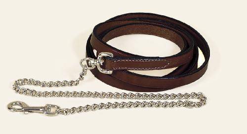 Tory Leather 3/4" Single Ply Lead - Brass Plated Chain