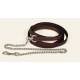 Tory Leather Single Ply Lead w/ Nickel Plated Chain