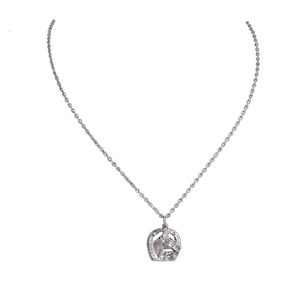 Exselle Horse Head in Horseshoe Pendant