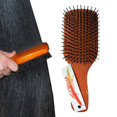 TailWrap Wooden Mane & Tail Paddle Brush
