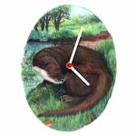 Oval River Otter Clock