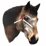 Roan Quarter Horse Head Shaped Clock