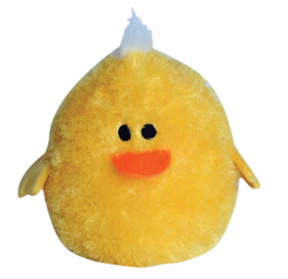 plush chick with knife