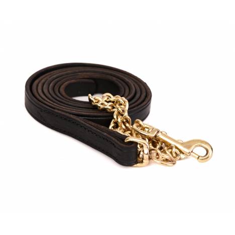 Perri's Leather Lead with Fine 30" Plated Chain