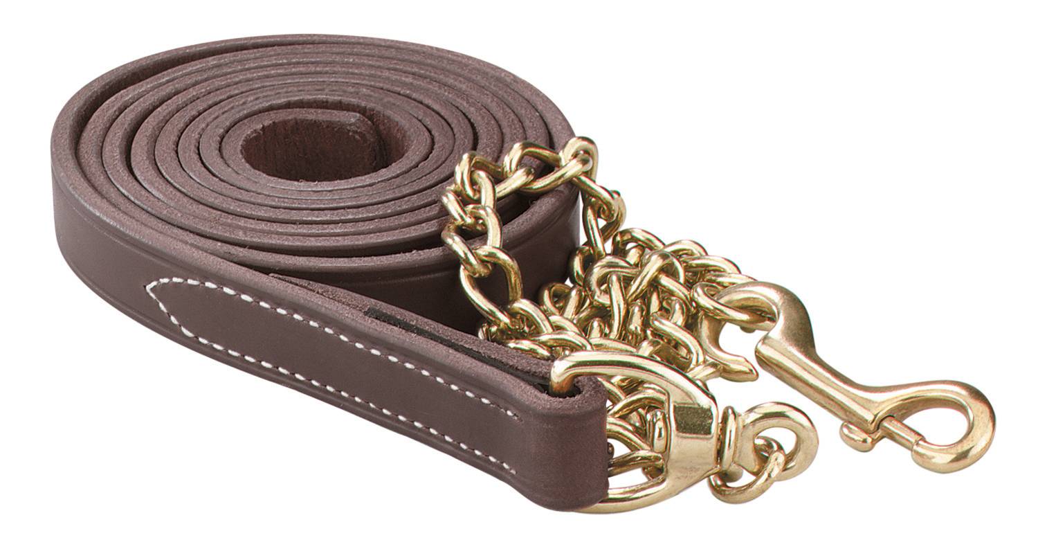 Perri's Leather Lead with 30" Solid Brass Chain