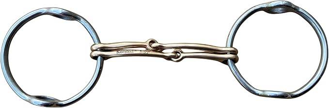 Korsteel Copper Mouth Large Ring Double Dutch Gag Bit