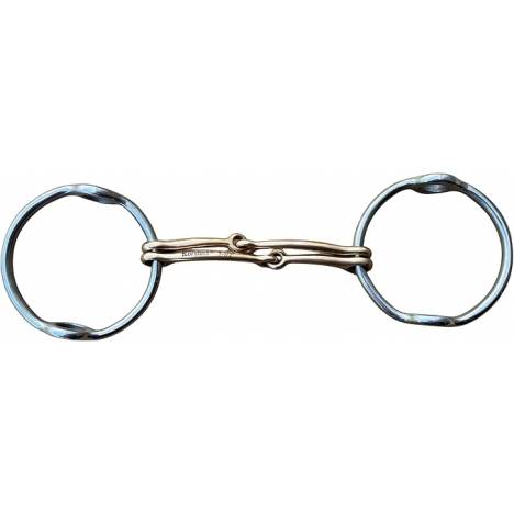 Korsteel Copper Mouth Large Ring Double Dutch Gag Bit