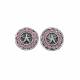 Montana Silversmiths Star Concho Bling Earrings with  Pink Rhinestones