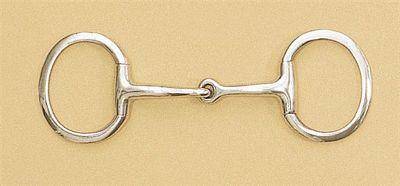 Centaur Stainless steel Eggbutt Snaffle w-75mm flat rings