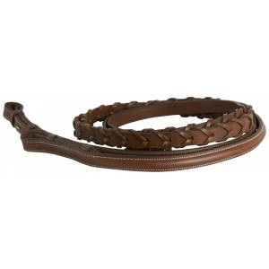 MEMORIAL DAY BOGO: Da Vinci Plain Raised Laced Reins with Hook Stud Ends - YOUR PRICE FOR 2