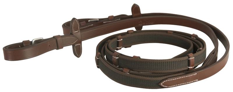 Da Vinci Web Rubber Woven Anti-Slip Reins with Buckle Ends