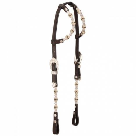 Royal King Rawhide/Ferruled Silver Double Ear Show Headstall