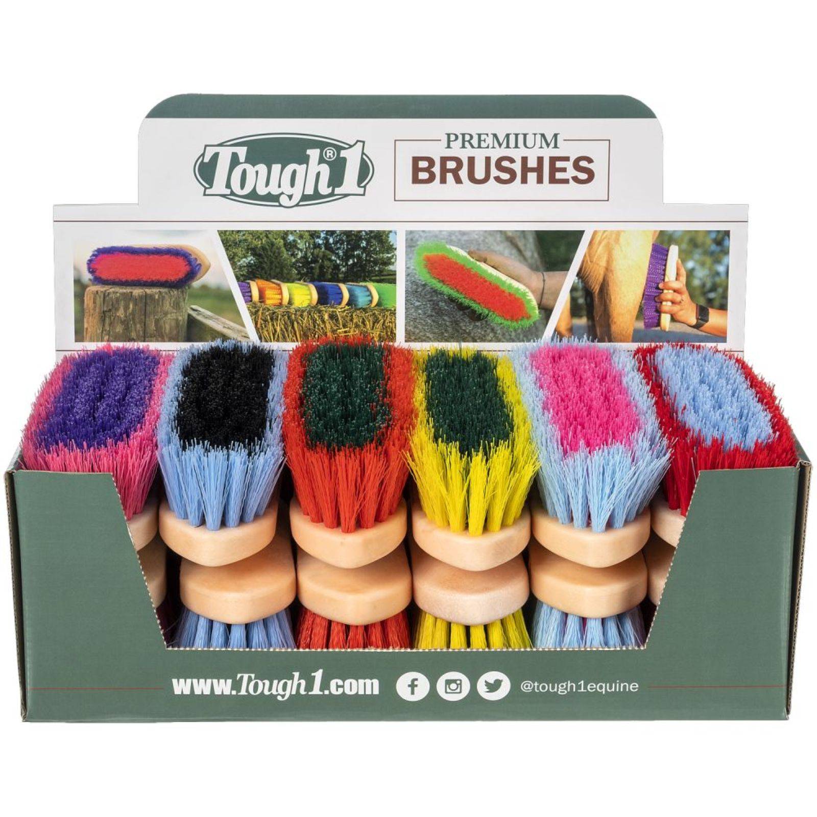 Tough1 Medium Poly Bristle Brushes-12 Pack