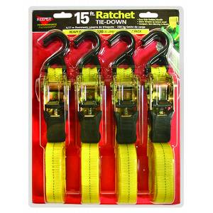Ratchet Tie Down with  Handle - 4 Pack