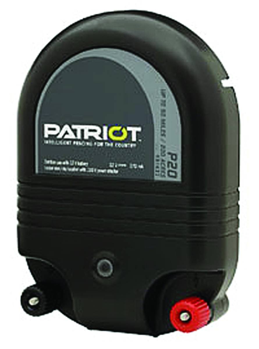 Patriot P20 Dual Purpose Fence Energizer - 12 V DC/110 V AC