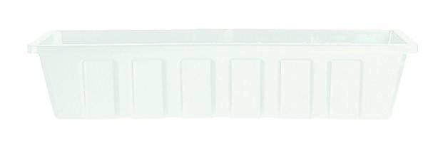 Poly-Pro Plastic White 24 Inches Flower Box Planter - White
