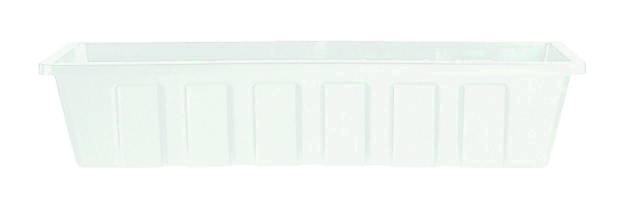Novelty Manufacturing Polypropylene Flower Box Planter/Liner, White, 30" L - White