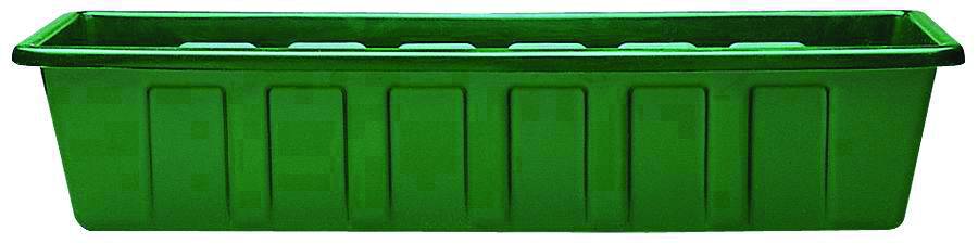 Novelty Polypro Plastic Hunter Green Flower Box Planter, 29.75 In - Green