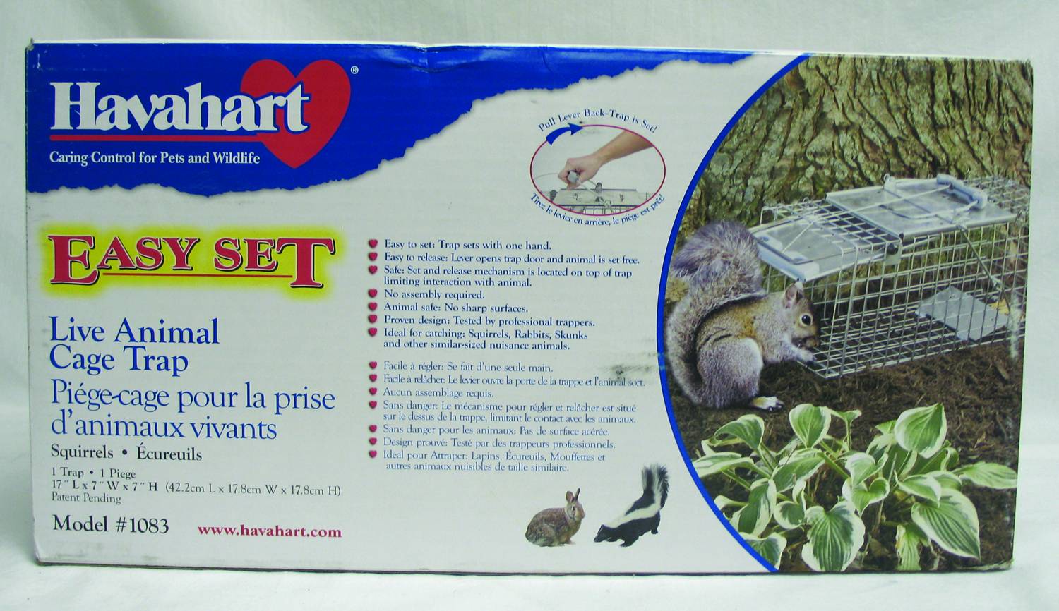 NEW! Havahart Easy Set Rabbit & Squirrel Live Cage Trap Model 1083