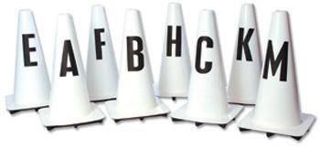 Shires Dressage Arena Markers Cones Set Of 8 A B C E F H K M Secures In Ground 