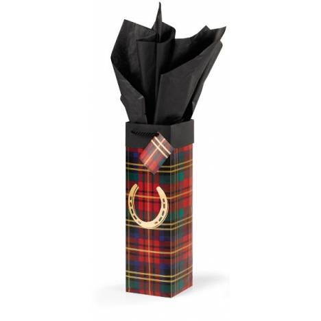 MEMORIAL DAY BOGO: Festive Plaid Wine Gift Bag - YOUR PRICE FOR 2