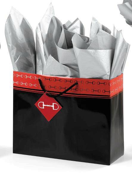 black and red gift bags