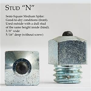 Nunn Finer Semi-Square Medium Spike Studs - Pack of 10