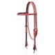 Weaver Doubled Stitched Browband Headstall- Latigo Liner/Double Cheek Buckles