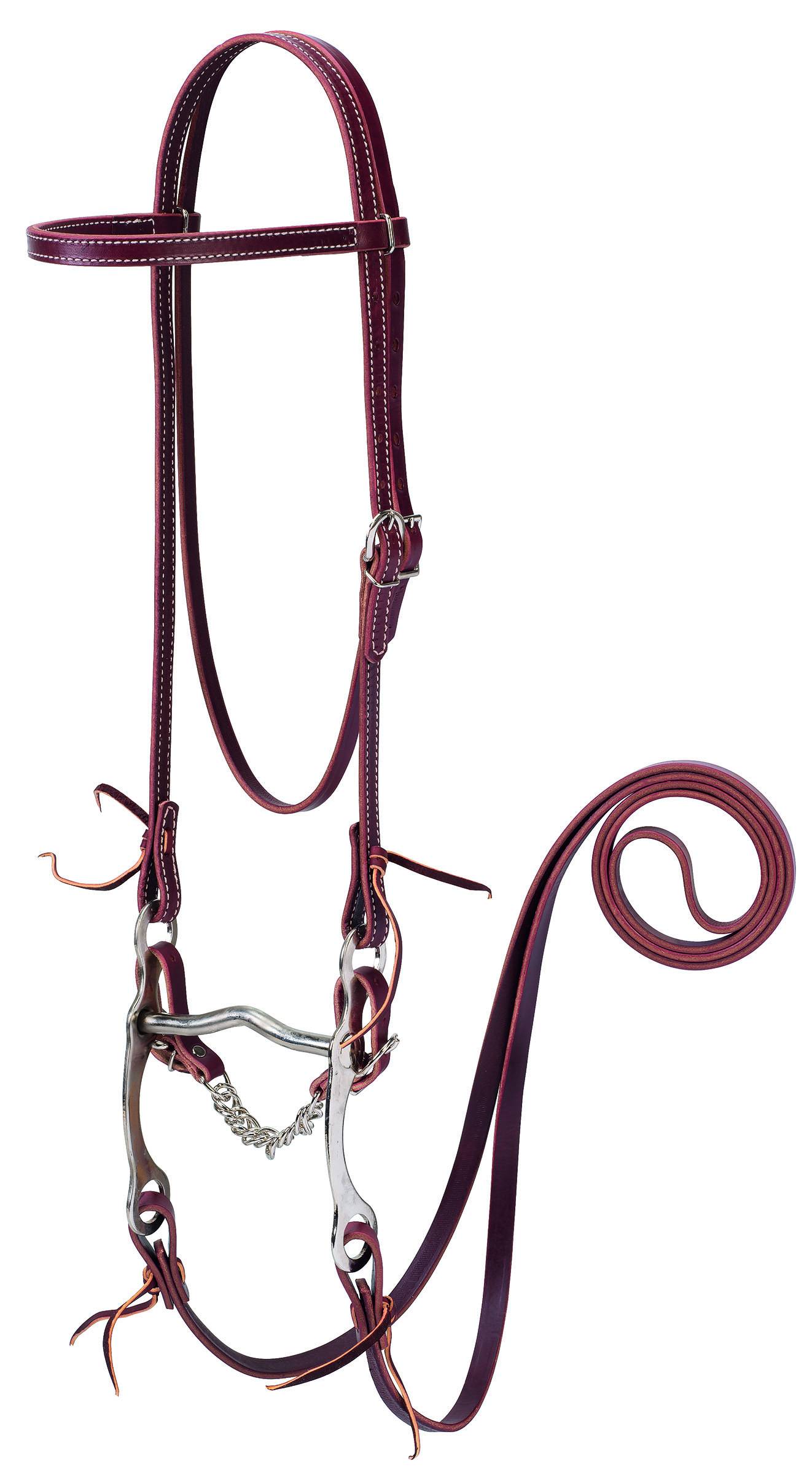 Weaver Latigo Leather Browband Bridle with Single Cheek Buckle