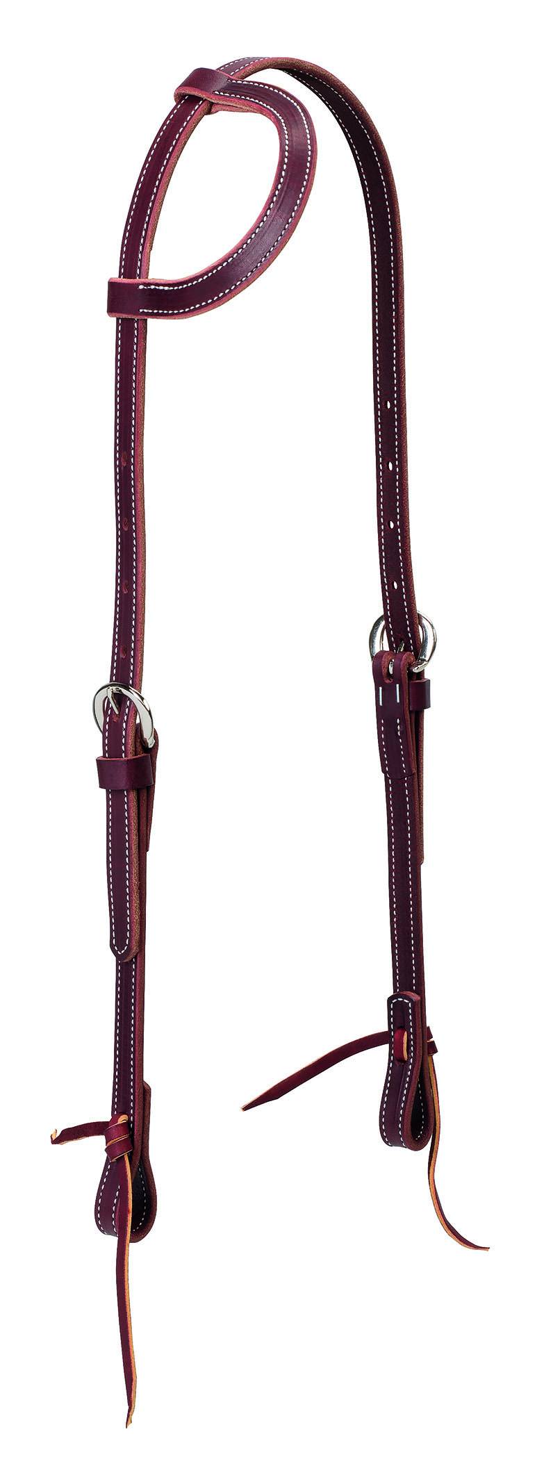 Weaver Latigo Leather Flat Sliding Ear Headstall