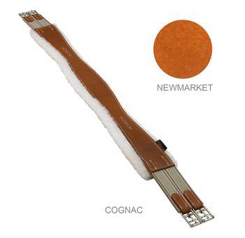 M. Toulouse Shaped Leather Girth with Sheepskin Lining