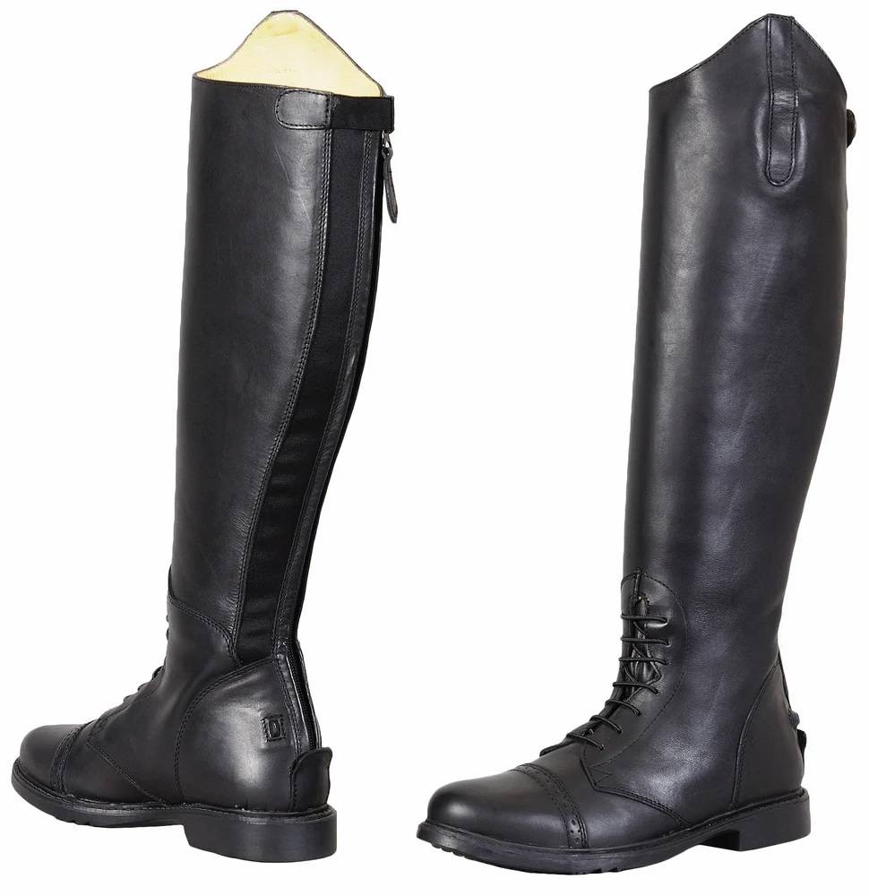 TuffRider Kids Baroque Leather Back Zipper Field Boots
