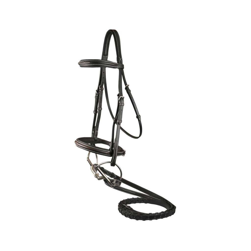 Da Vinci Fancy Raised Padded Comfort Crown Bridle with Fancy Raised Laced Reins