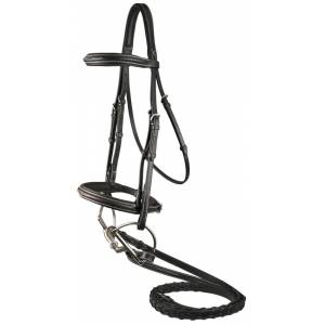 MEMORIAL DAY BOGO: Da Vinci Fancy Raised Padded Comfort Crown Bridle with Fancy Raised Laced Reins - YOUR PRICE FOR 2