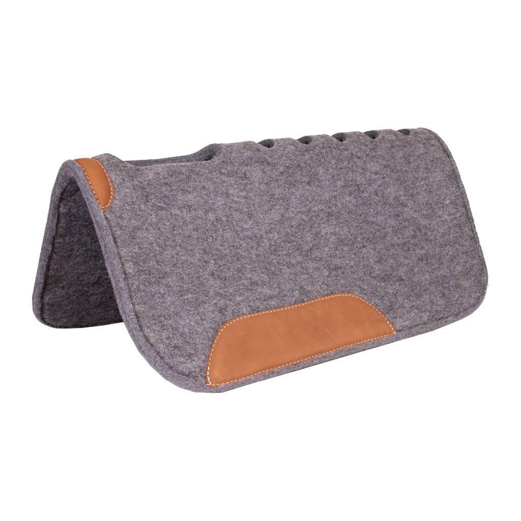 Mustang Felt Contoured Pad with Top Grain Wear Leathers