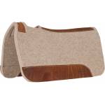 Mustang Tan Wool Contoured Pad with Top Grain Wear Leathers