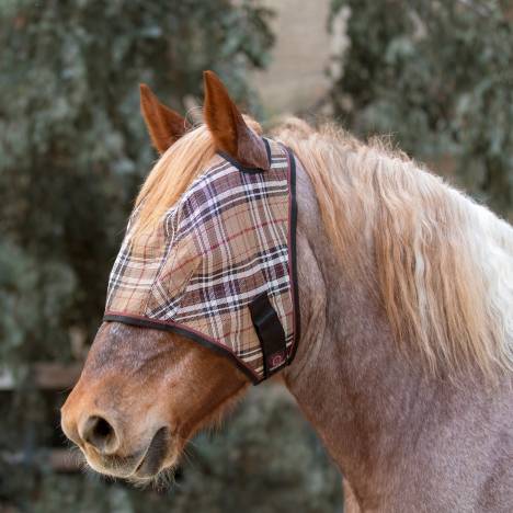 Kensington 73% UV Fly Mask with Fleece Trim - Open Ear Design with Forelock Freedom