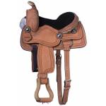 King Series Cowboy Saddle w/ Barbwire Tooling