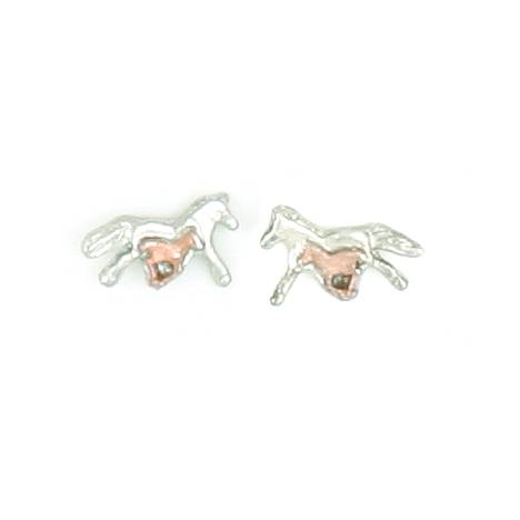 Finishing Touch 2-Tone Mare and Foal Earrings