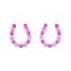 Finishing Touch Rhinestone Horseshoe Earrings - Pink