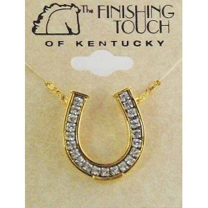 Finishing Touch Horseshoe Channel with  Stones Necklace