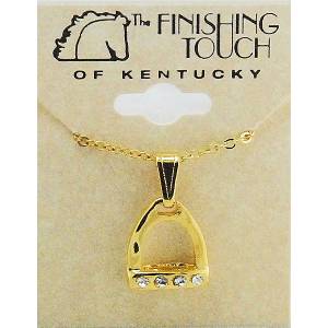 Finishing Touch Stirrup with  Stones Necklace