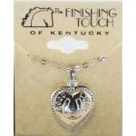 Finishing Touch Horseshoe w/ Good Luck Heart Necklace